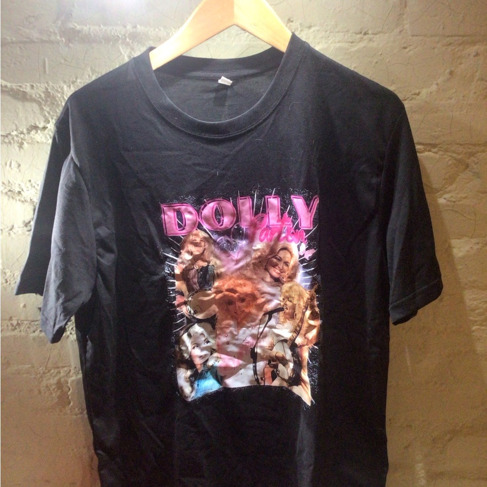 NEW! Dolly Parton Graphic Tee - Black with Pink Lettering - Picture 2 of 3
